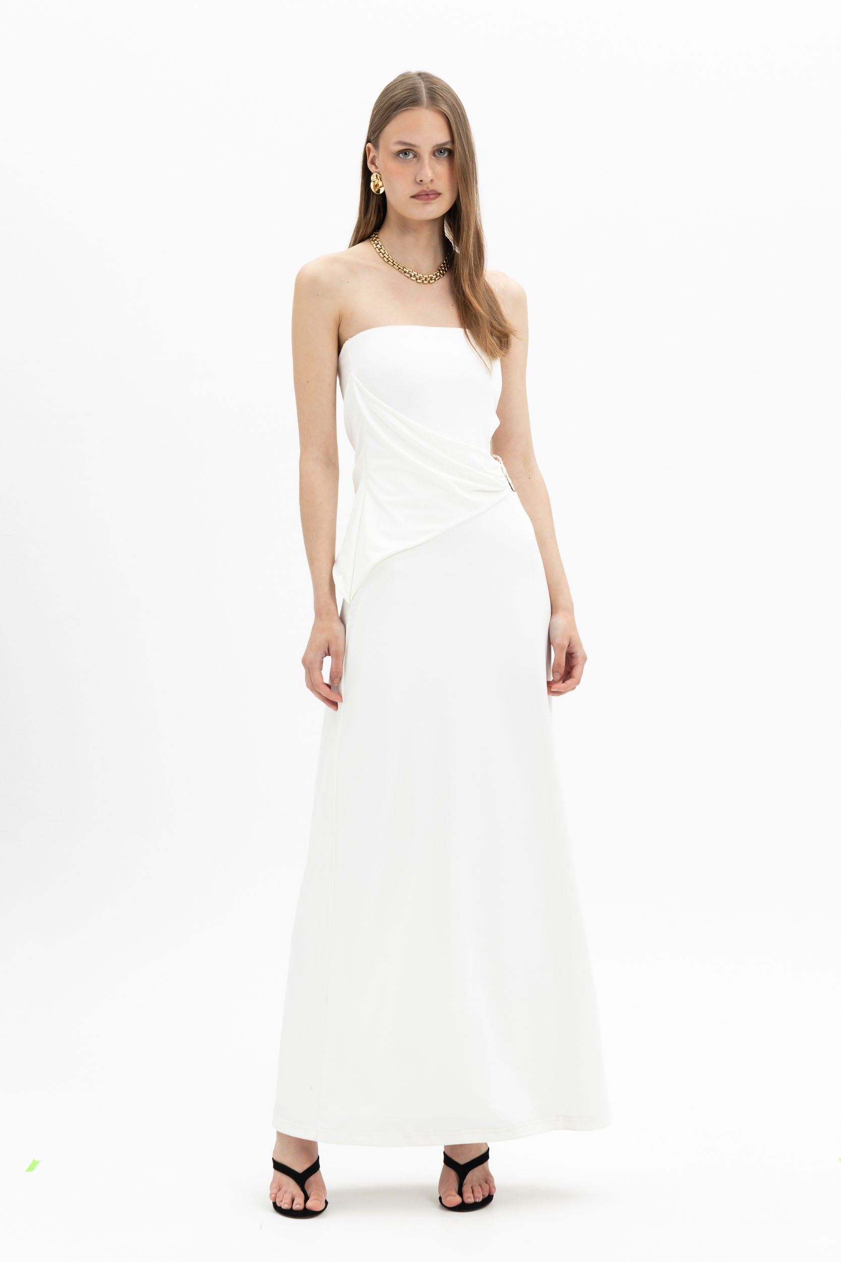 Strapless Cutout Maxi