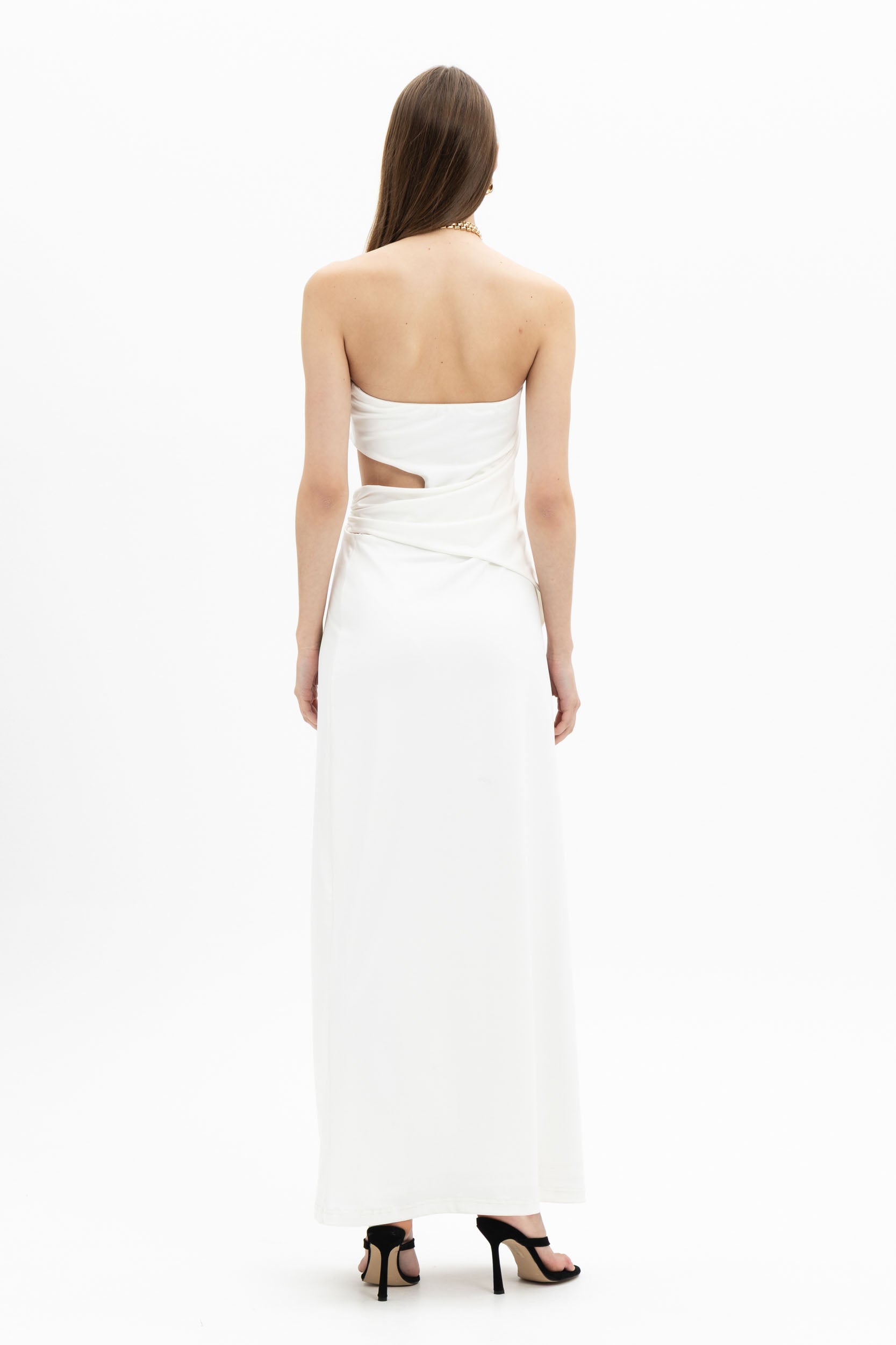 Strapless Cutout Maxi