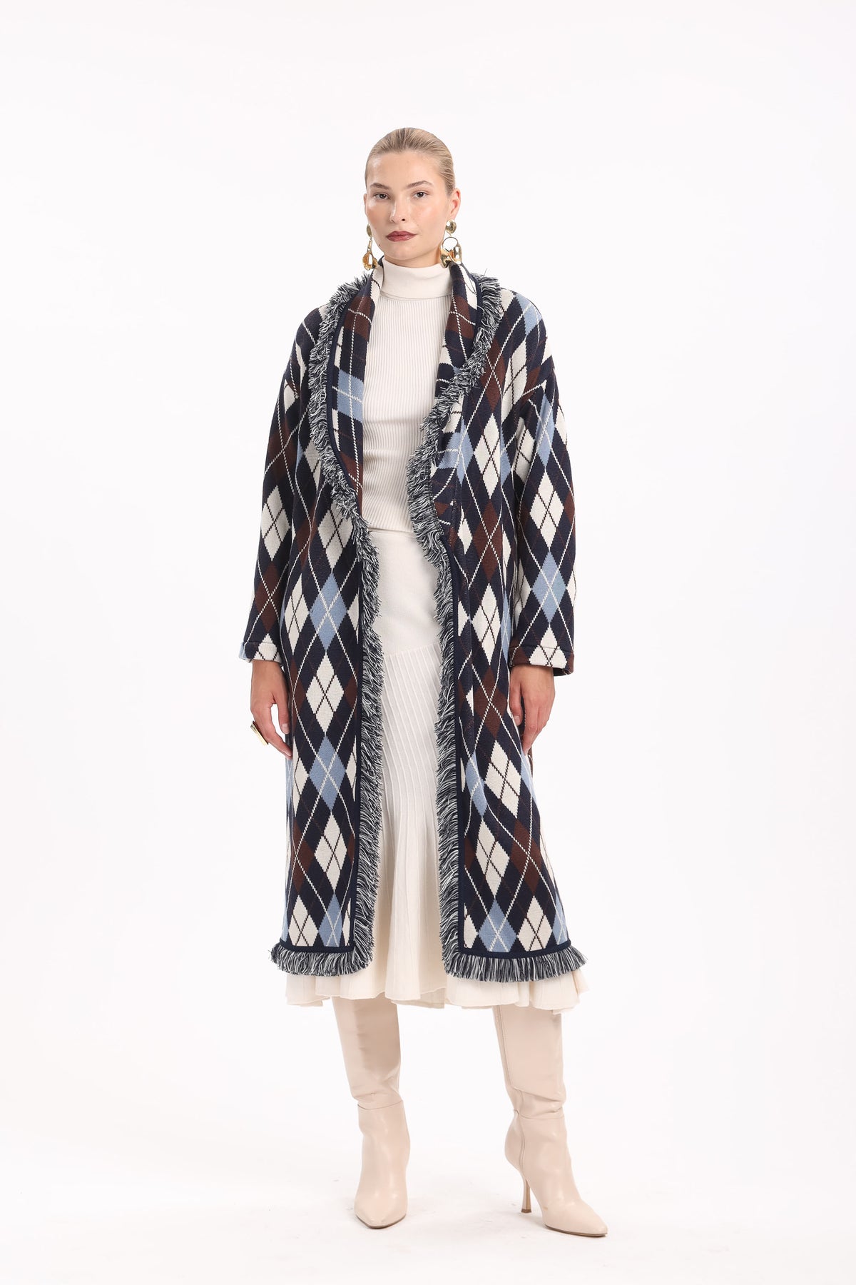 Argyle Long Cardigan - MYT Wearables Fall–Winter 2027