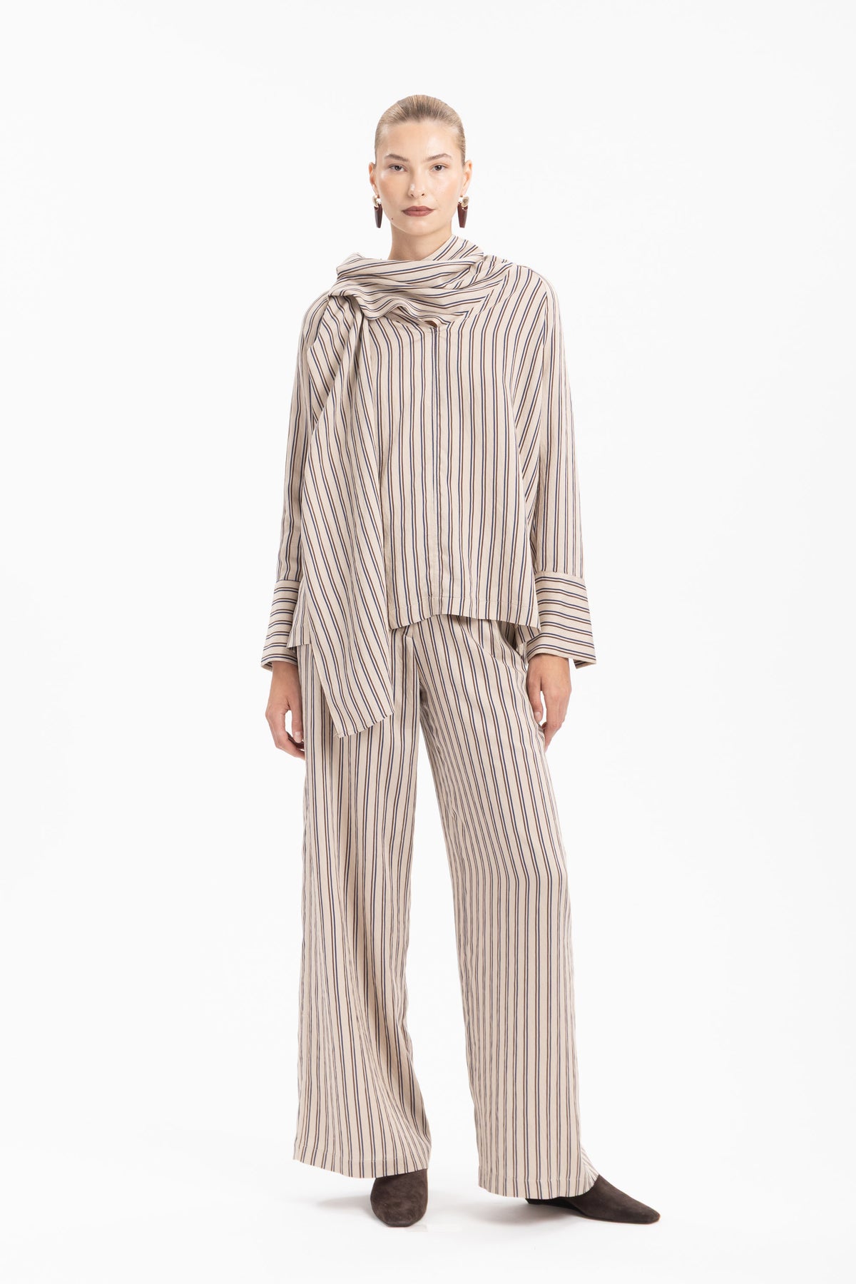 Pinstripe Relaxed Pants - MYT Wearables Fall–Winter 2027