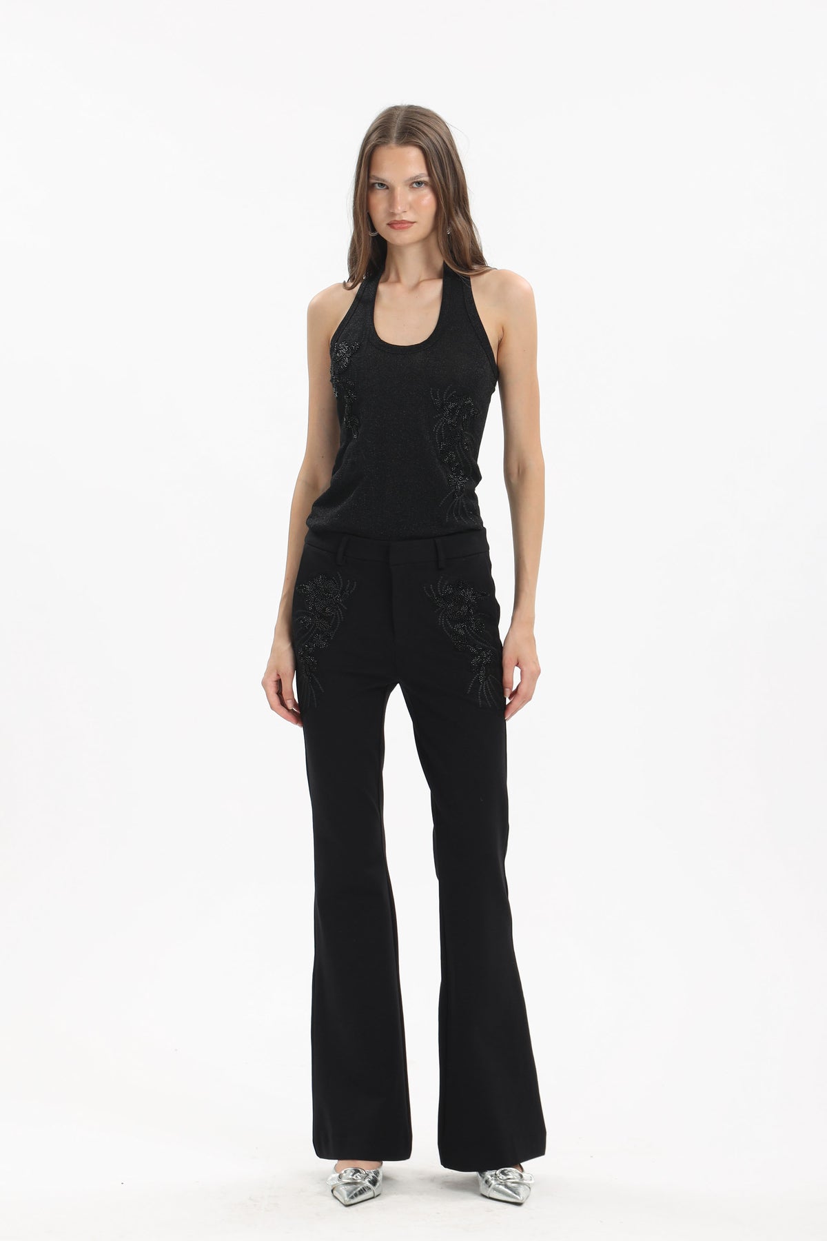 Beaded Flared Pants - MYT Wearables Fall–Winter 2027