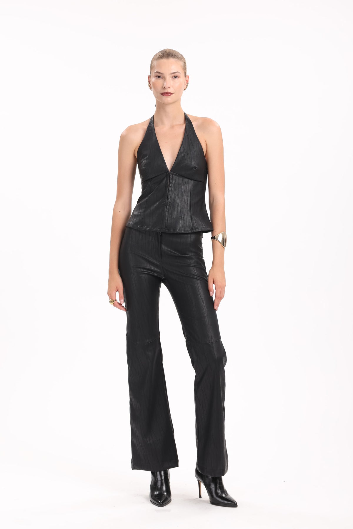 Leather Flared Pants - MYT Wearables Fall–Winter 2027