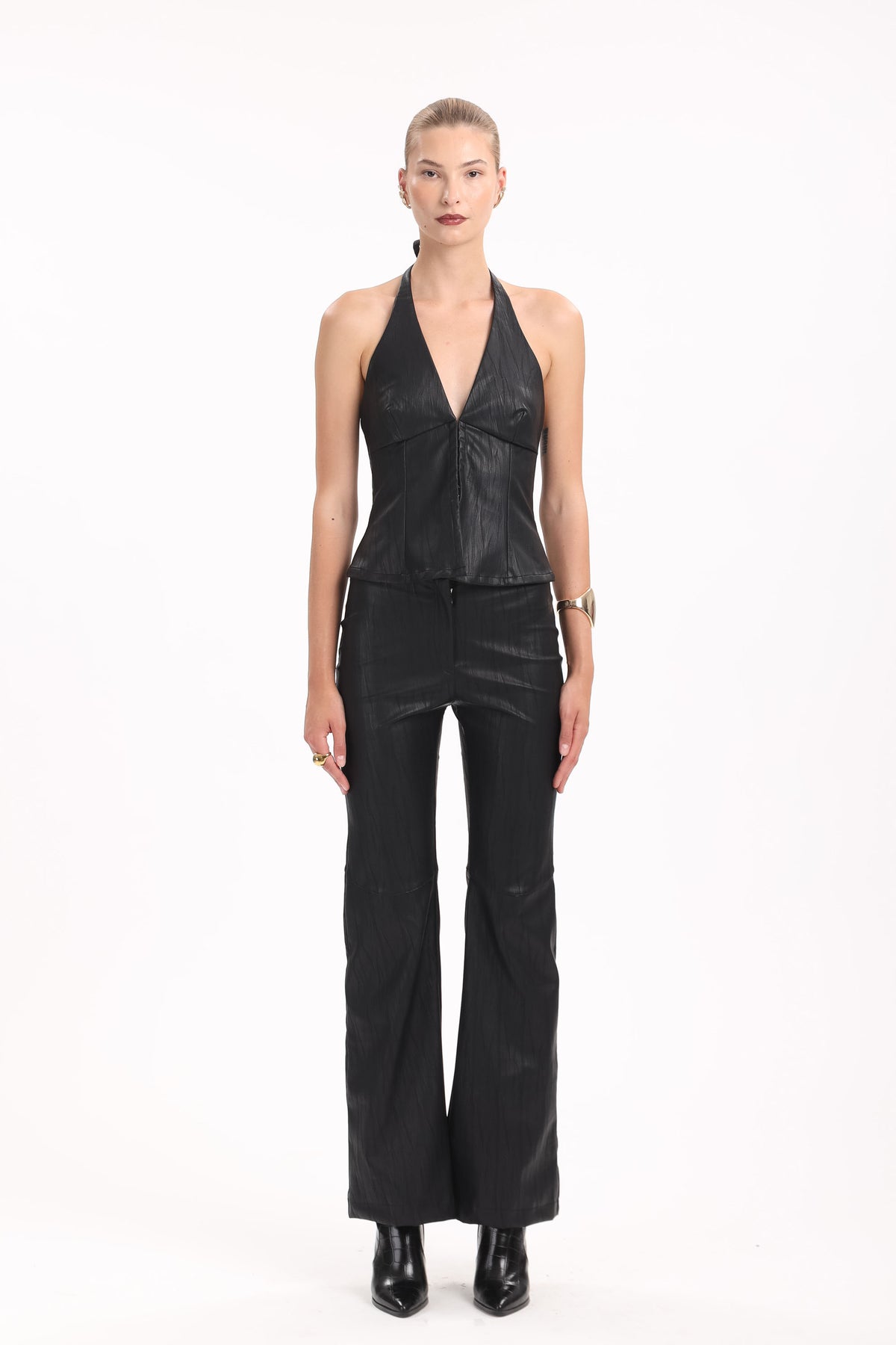 Leather Flared Pants - MYT Wearables Fall–Winter 2027