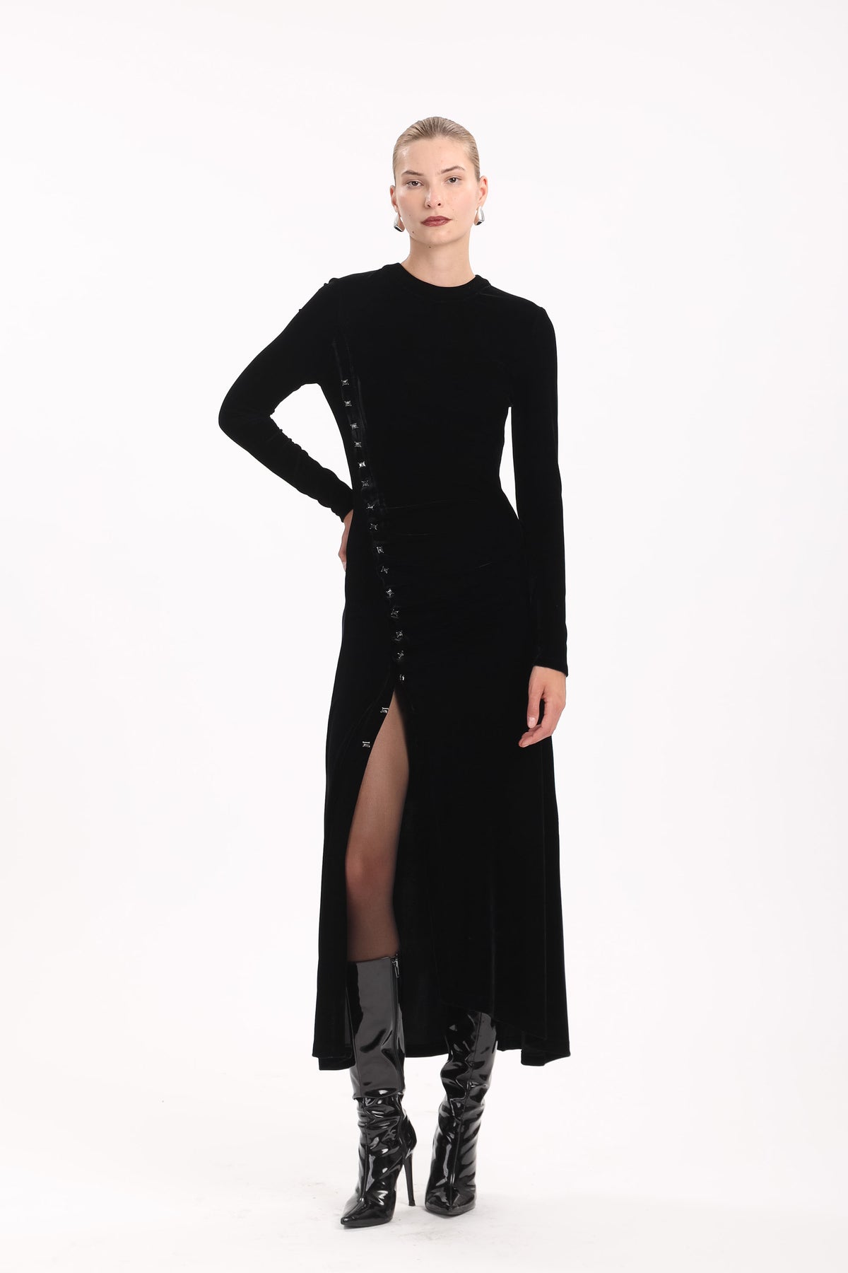 Velvet Button Maxi - MYT Wearables Fall–Winter 2027