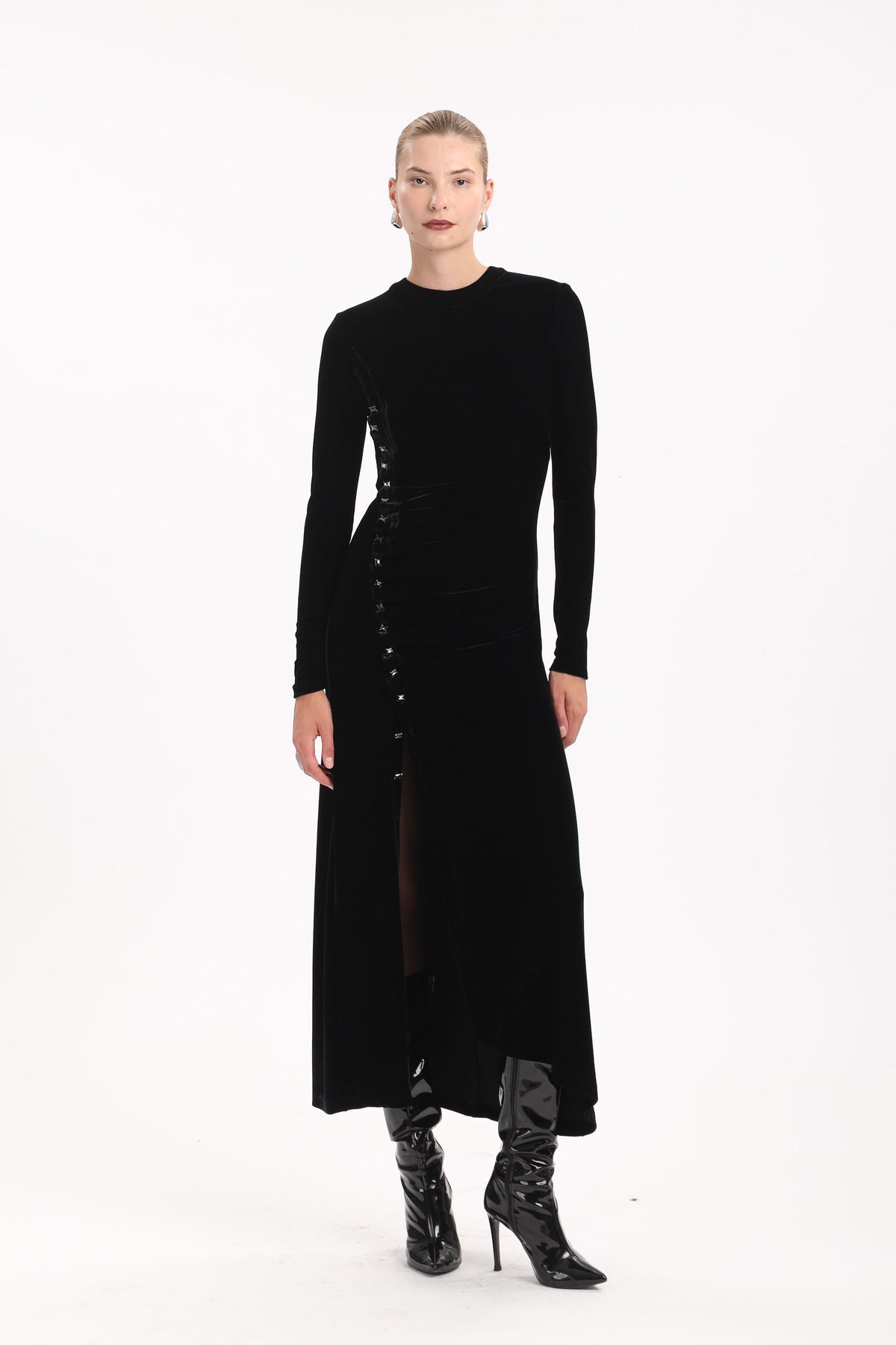 Velvet Button Maxi - MYT Wearables Fall–Winter 2027