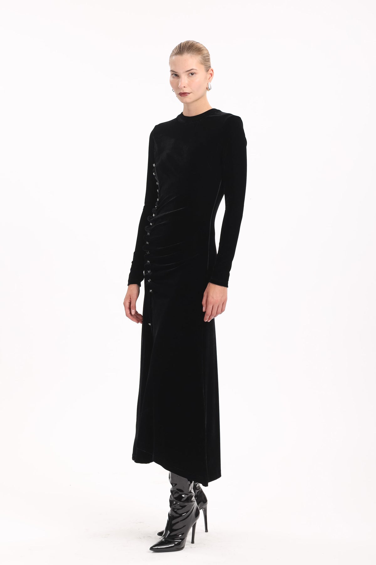 Velvet Button Maxi - MYT Wearables Fall–Winter 2027