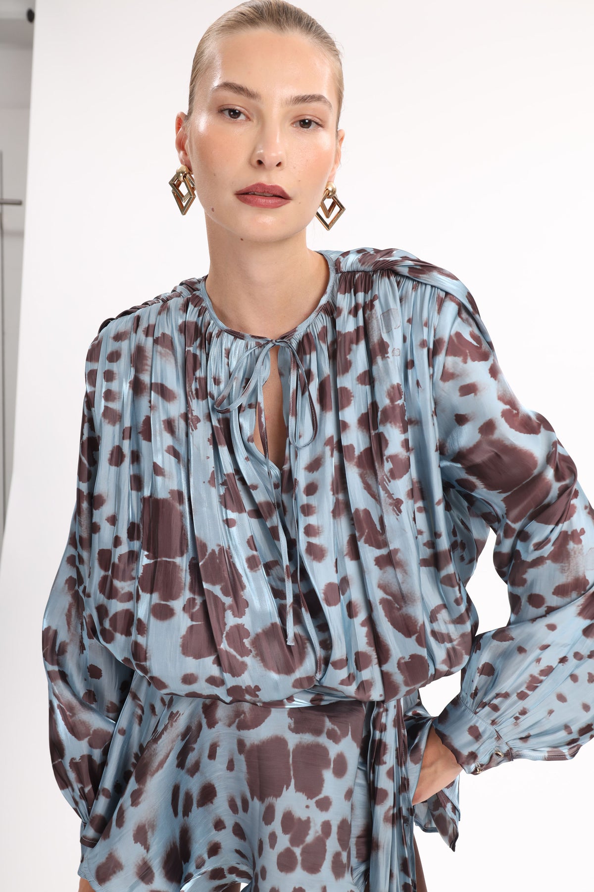 Floral Balloon-Sleeve Mini - MYT Wearables Fall–Winter 2027