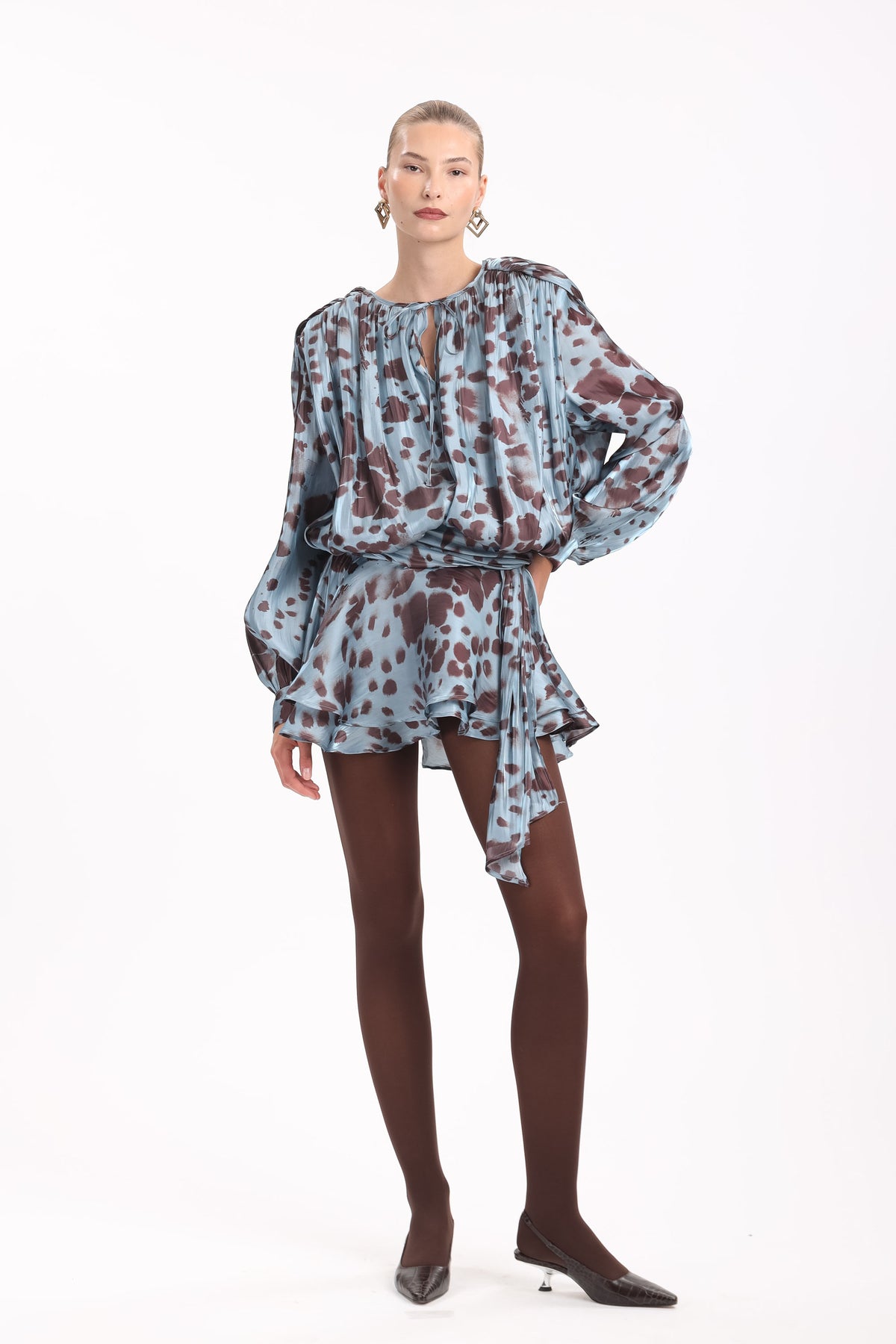 Floral Balloon-Sleeve Mini - MYT Wearables Fall–Winter 2027