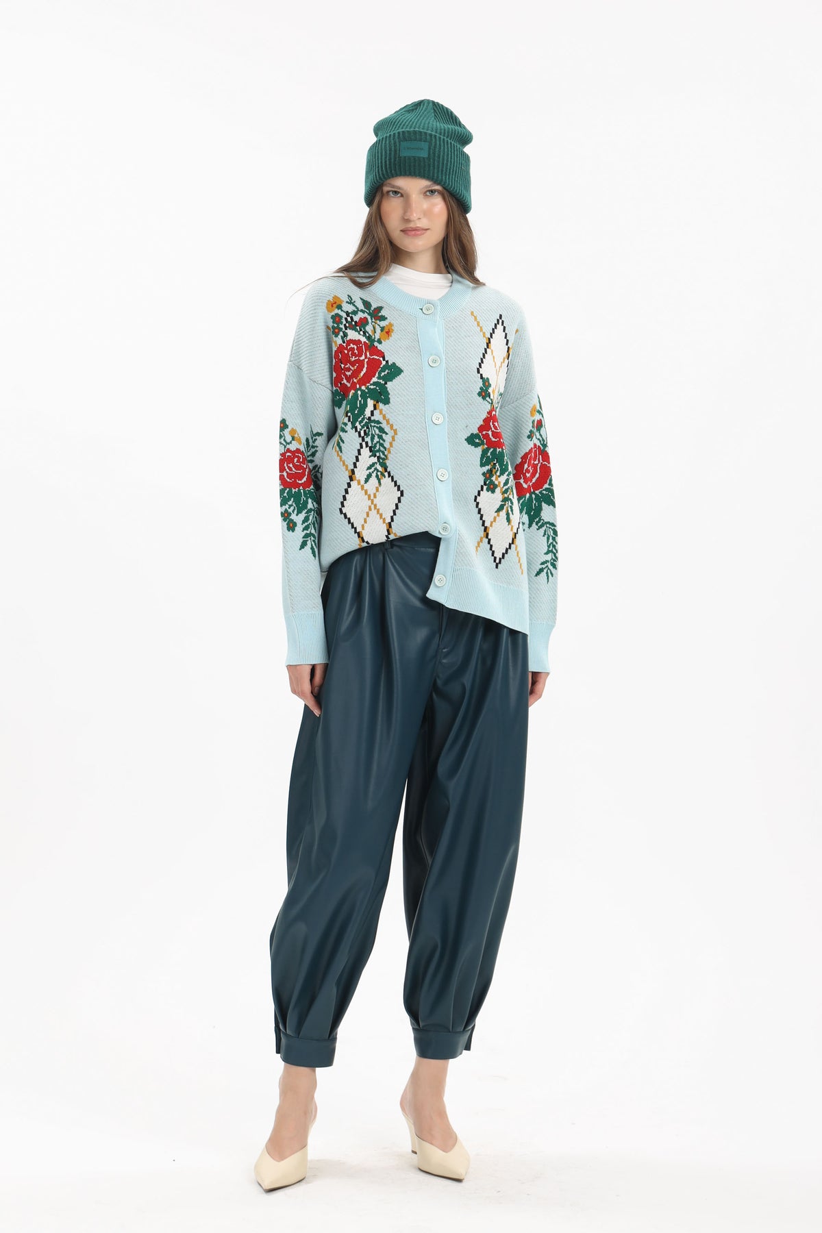 Rose Intarsia Cardigan - MYT Wearables Fall–Winter 2027