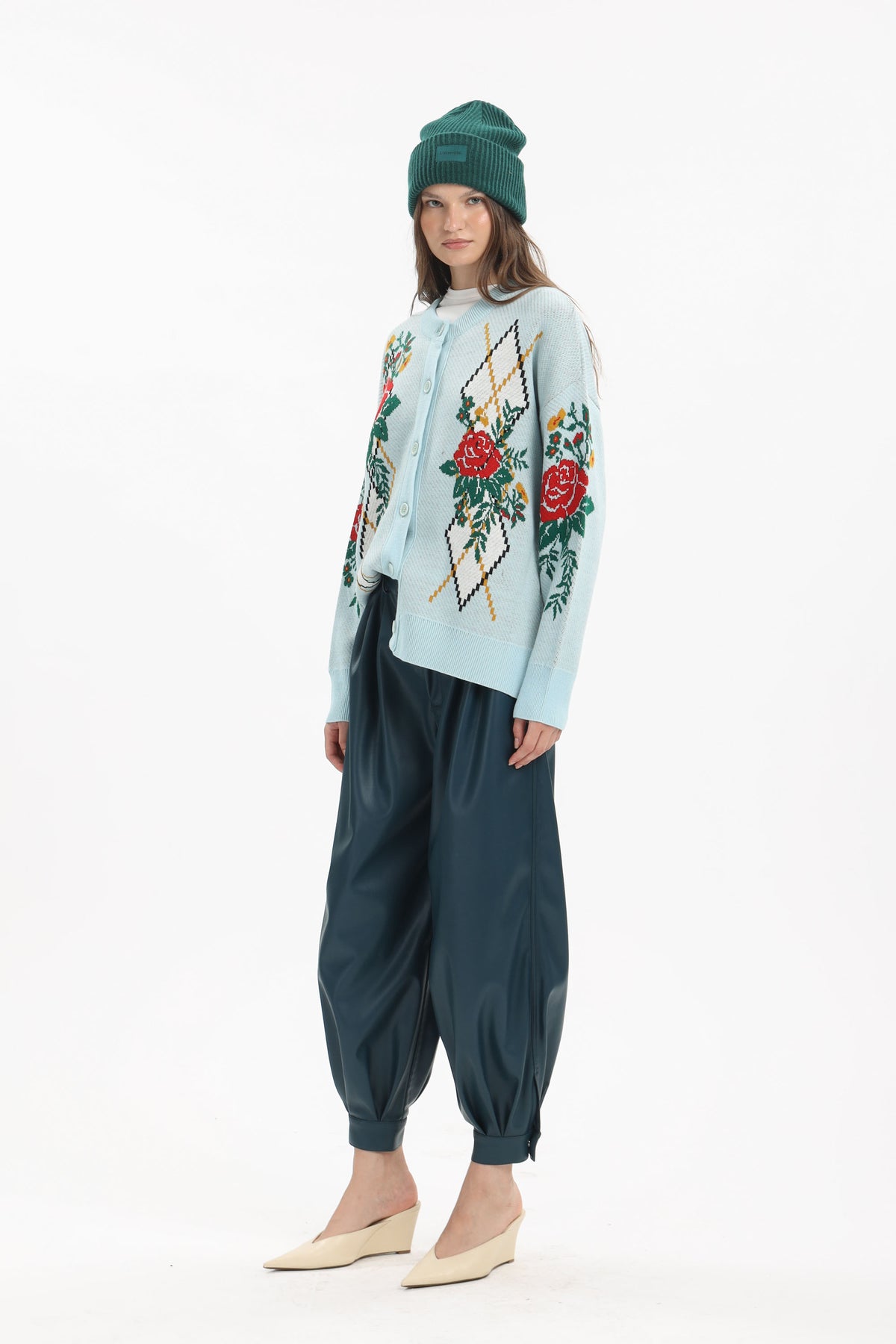 Rose Intarsia Cardigan - MYT Wearables Fall–Winter 2027