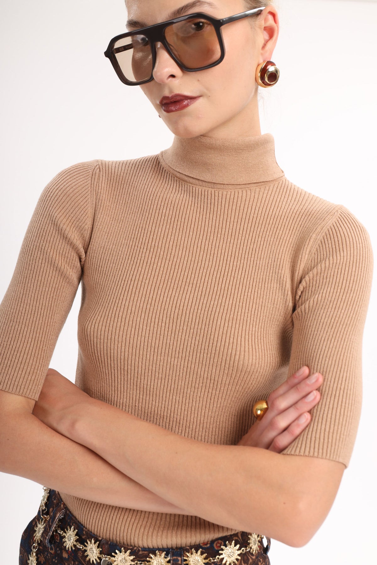 Ribbed Turtleneck Top - MYT Wearables Fall–Winter 2027
