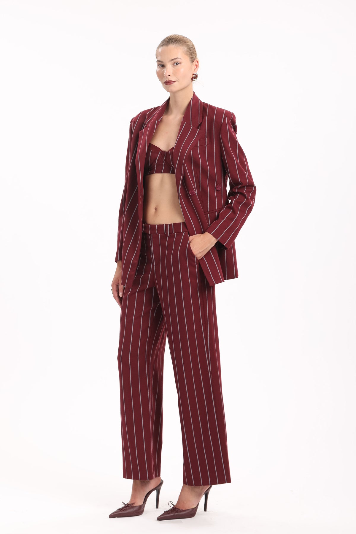 Pinstripe Bralette Top - MYT Wearables Fall–Winter 2027