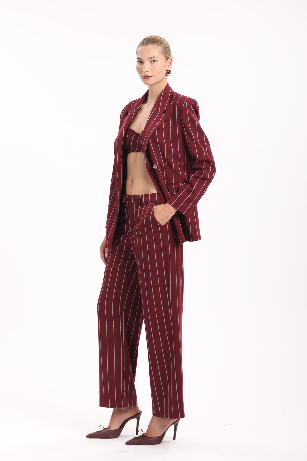 Pinstripe Bralette Top - MYT Wearables Fall–Winter 2027