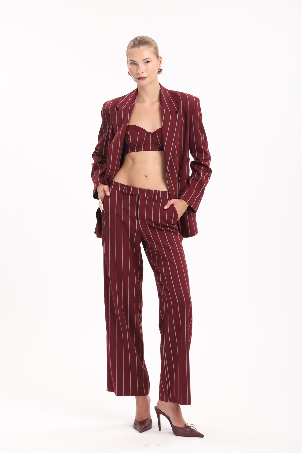 Pinstripe Bralette Top - MYT Wearables Fall–Winter 2027