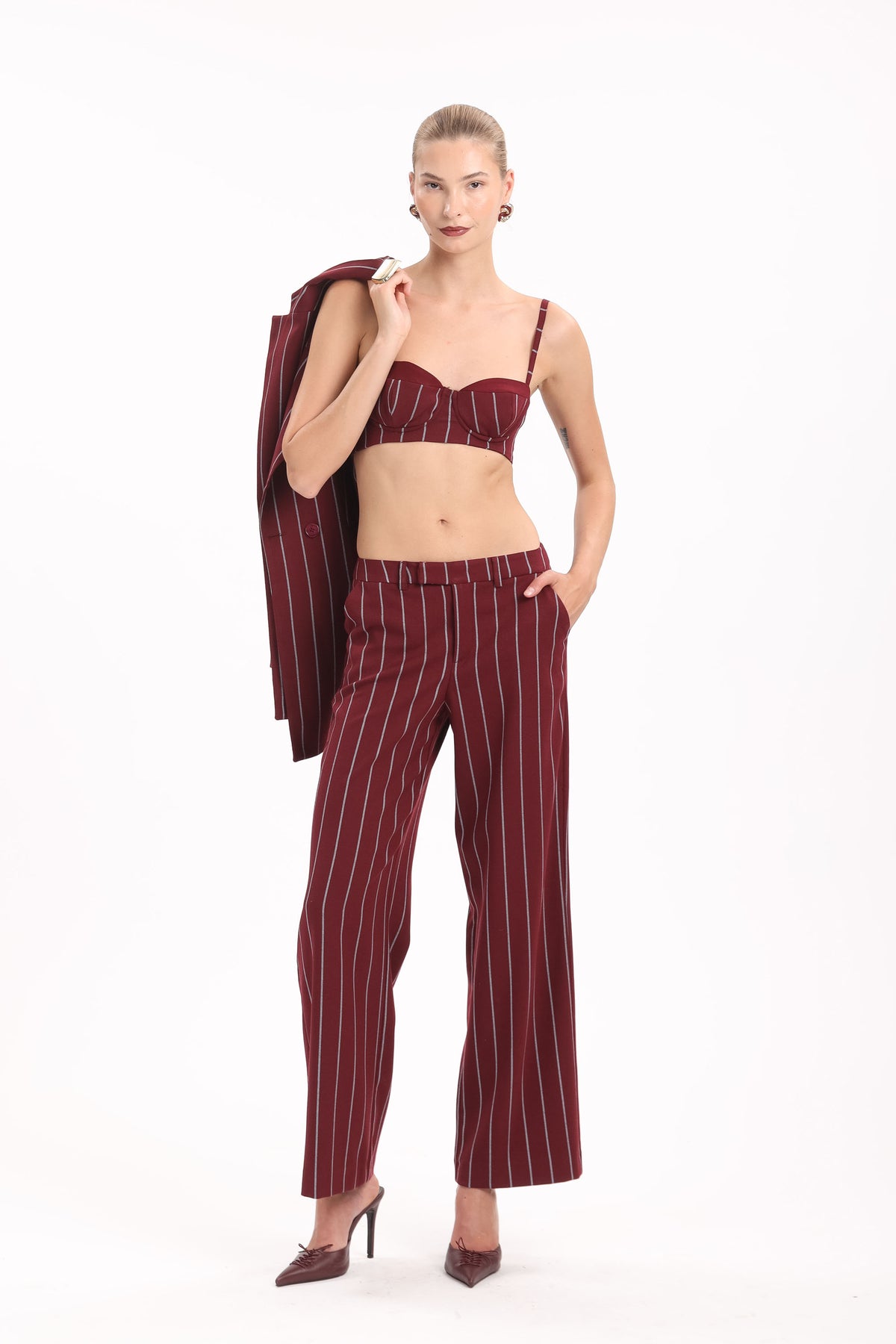 Pinstripe Bralette Top - MYT Wearables Fall–Winter 2027