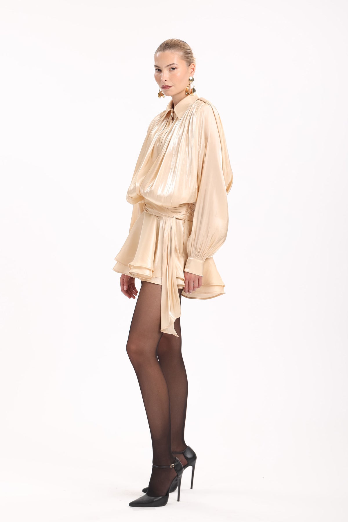 Satin Ruffle Dress - MYT Wearables Fall–Winter 2027