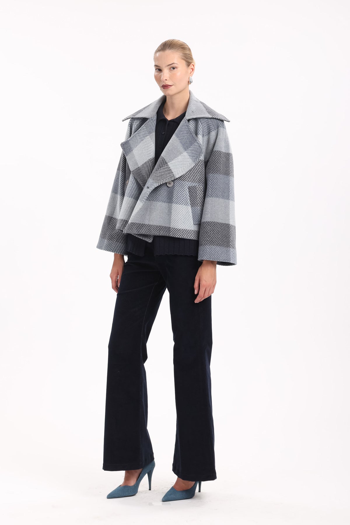 Pinstripe Flared Pants - MYT Wearables Fall–Winter 2027