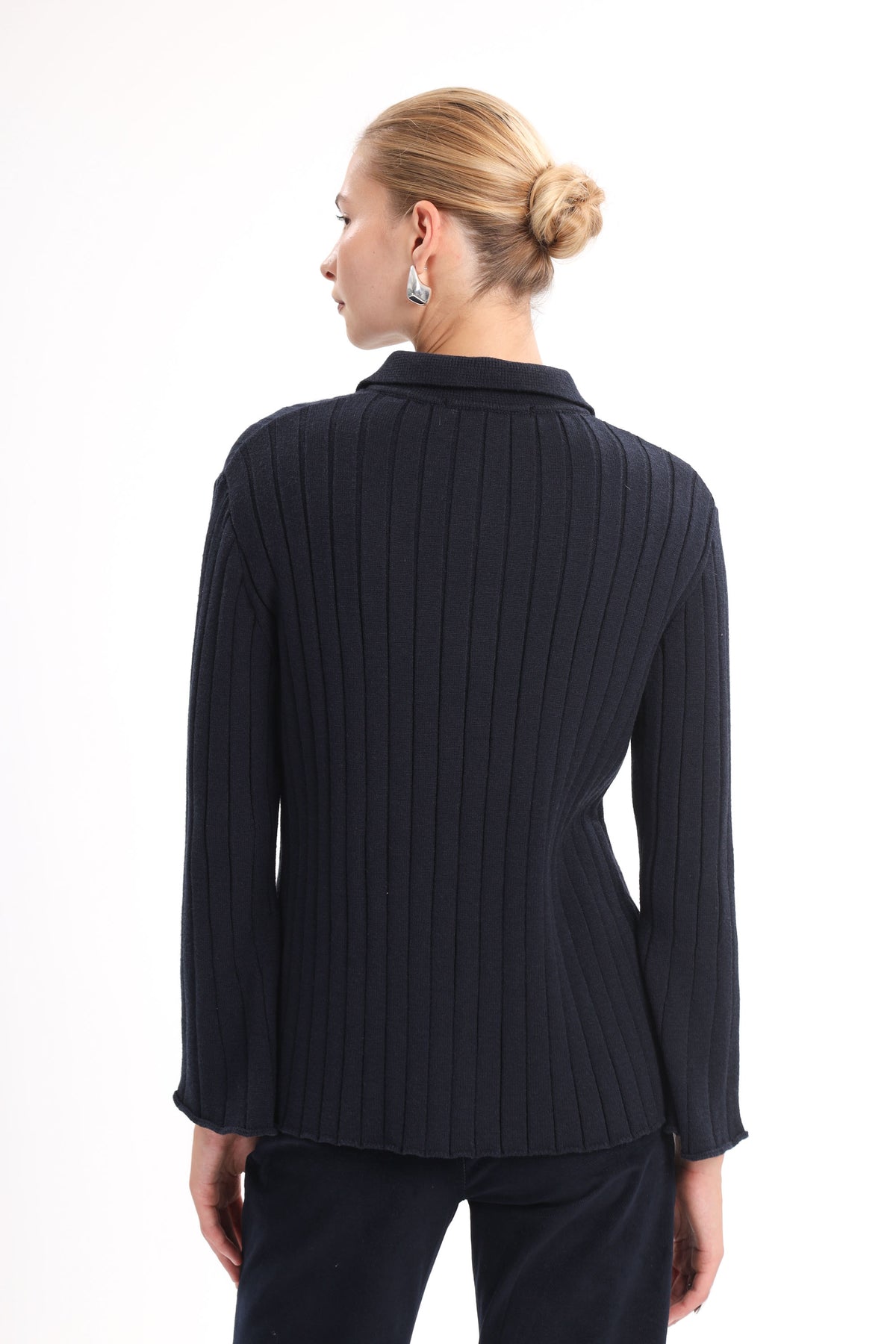 Pinstripe Knit Cardigan - MYT Wearables Fall–Winter 2027