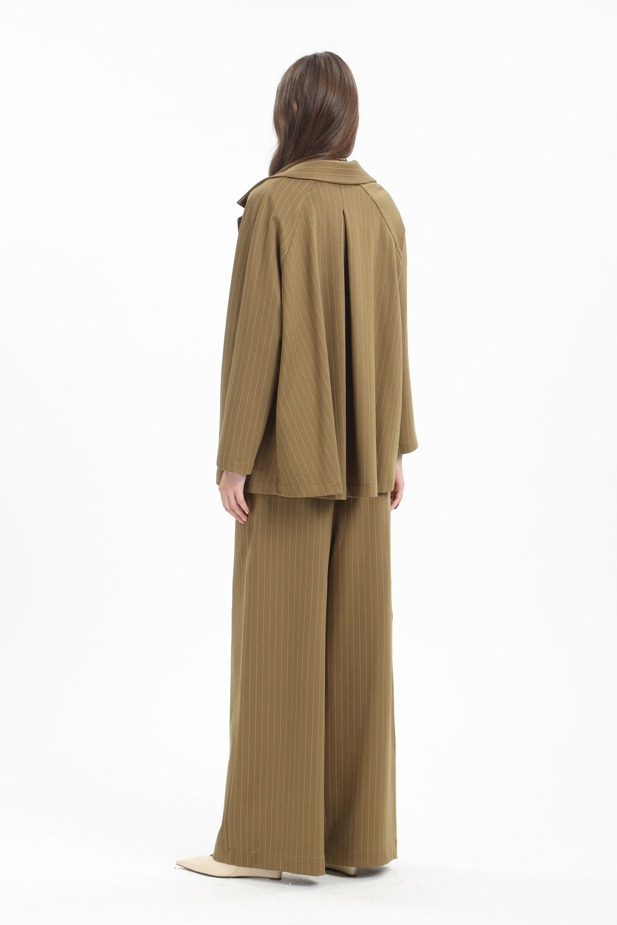 Pinstripe Wide Trousers - MYT Wearables Fall–Winter 2027