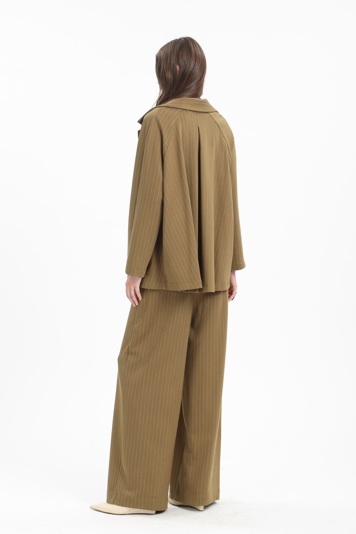Pinstripe Wide Trousers - MYT Wearables Fall–Winter 2027