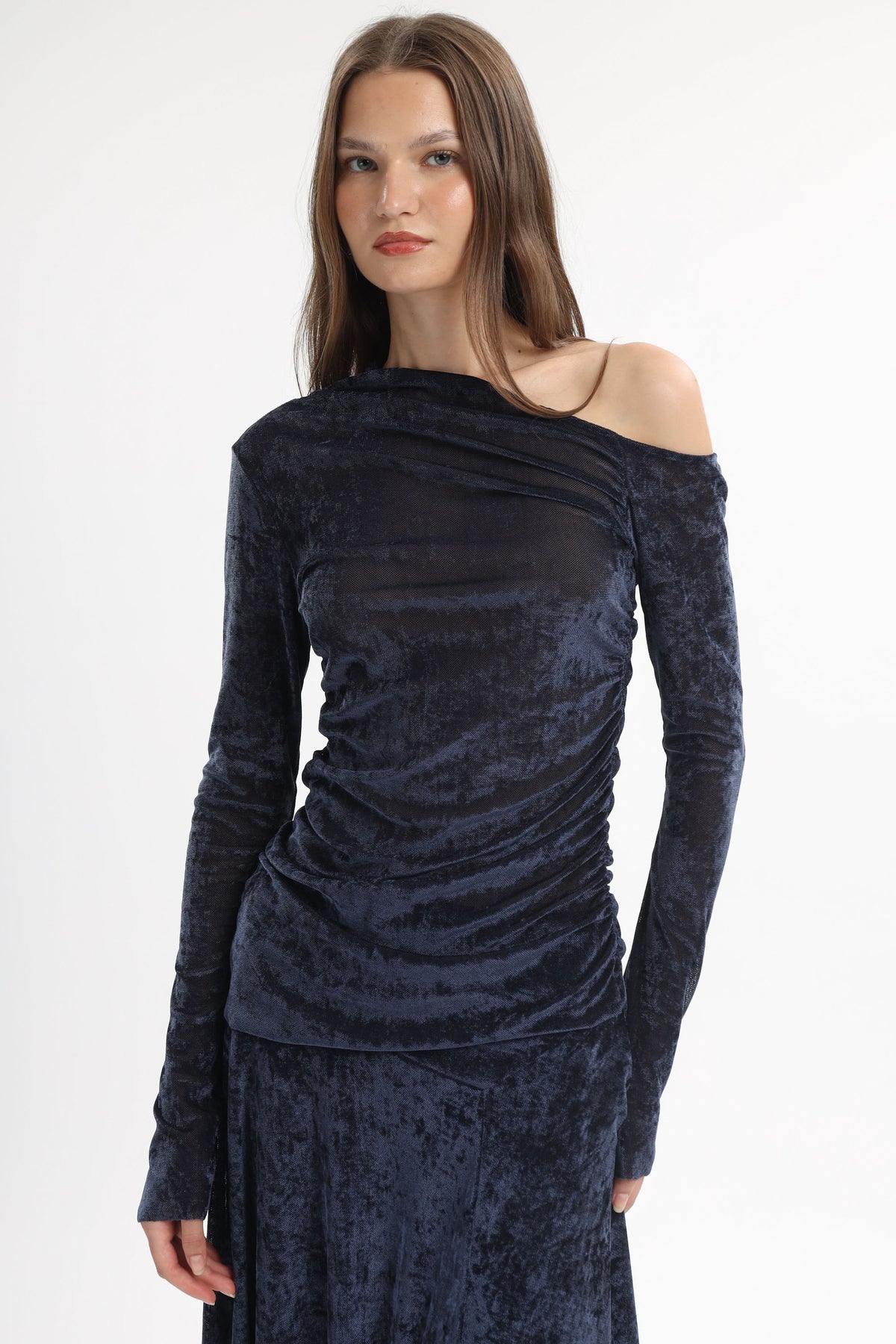 Velvet Asymmetric Skirt - MYT Wearables Fall–Winter 2027