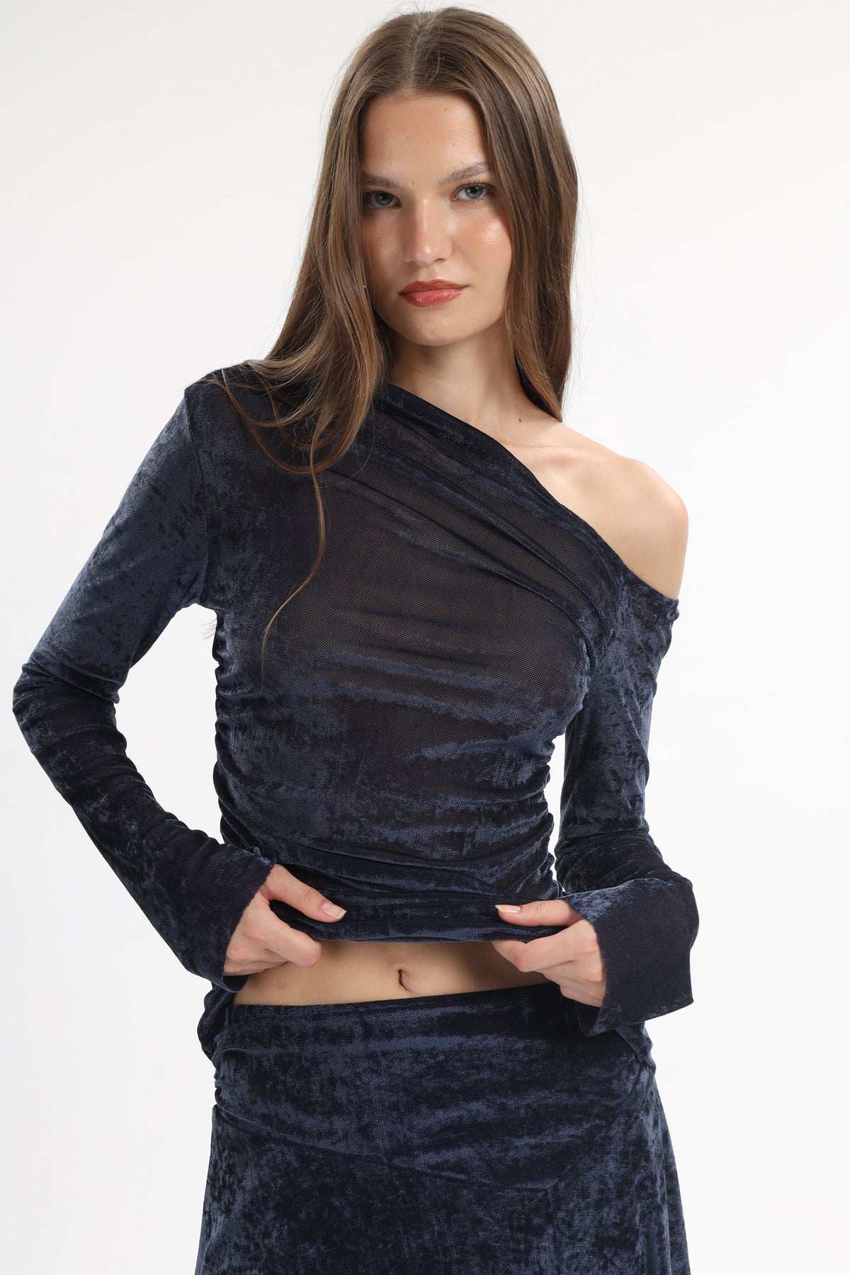 Velvet Asymmetric Skirt - MYT Wearables Fall–Winter 2027