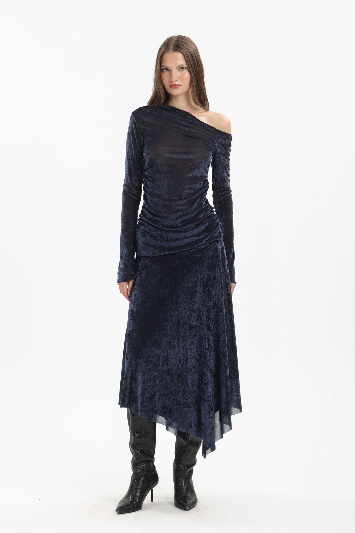 Velvet Asymmetric Skirt - MYT Wearables Fall–Winter 2027