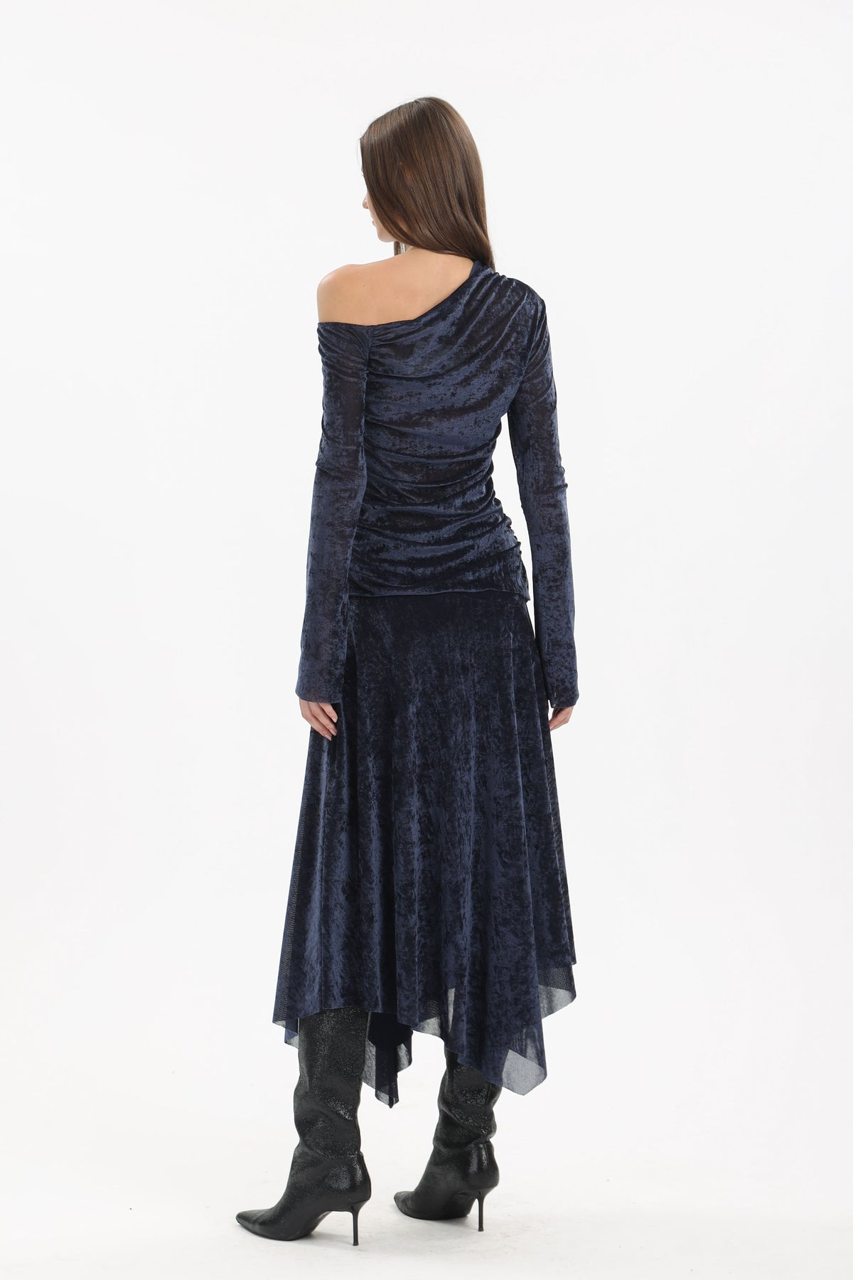 Velvet Asymmetric Skirt - MYT Wearables Fall–Winter 2027