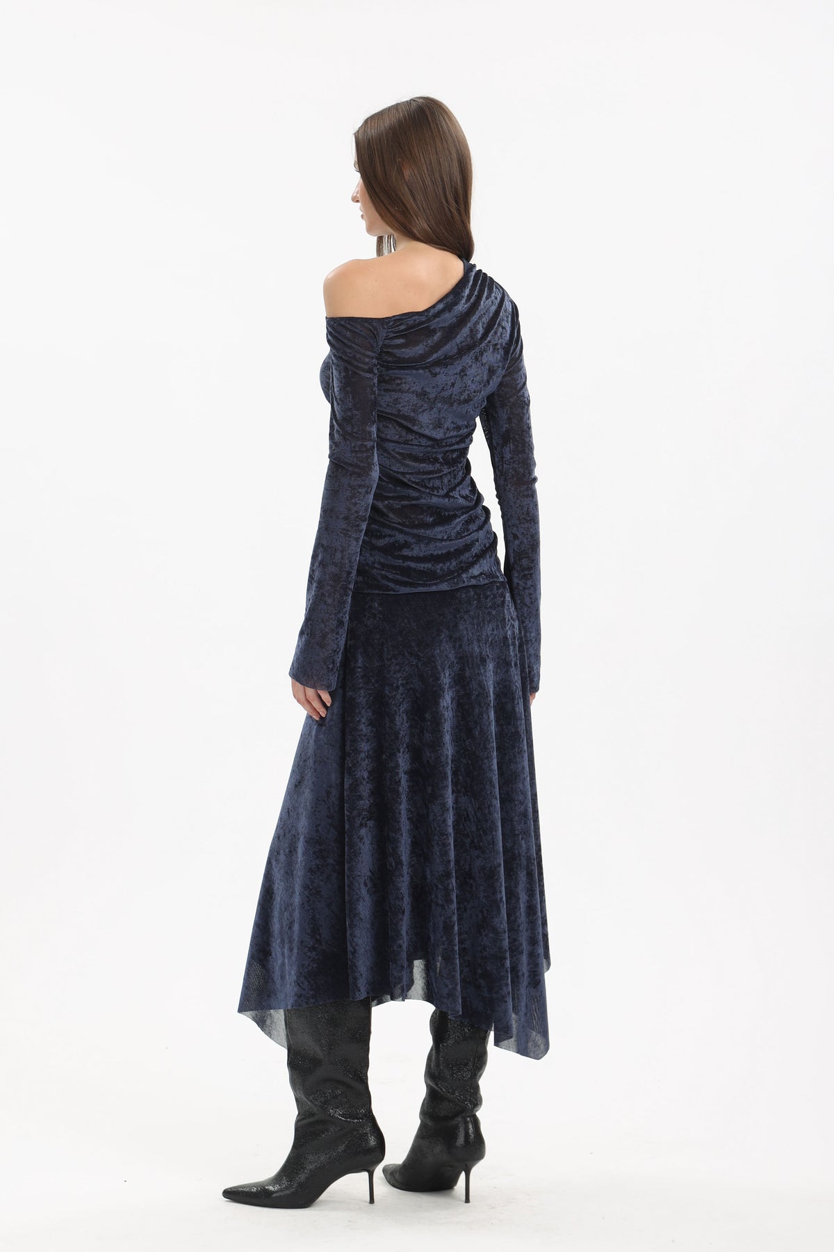 Velvet Asymmetric Skirt - MYT Wearables Fall–Winter 2027