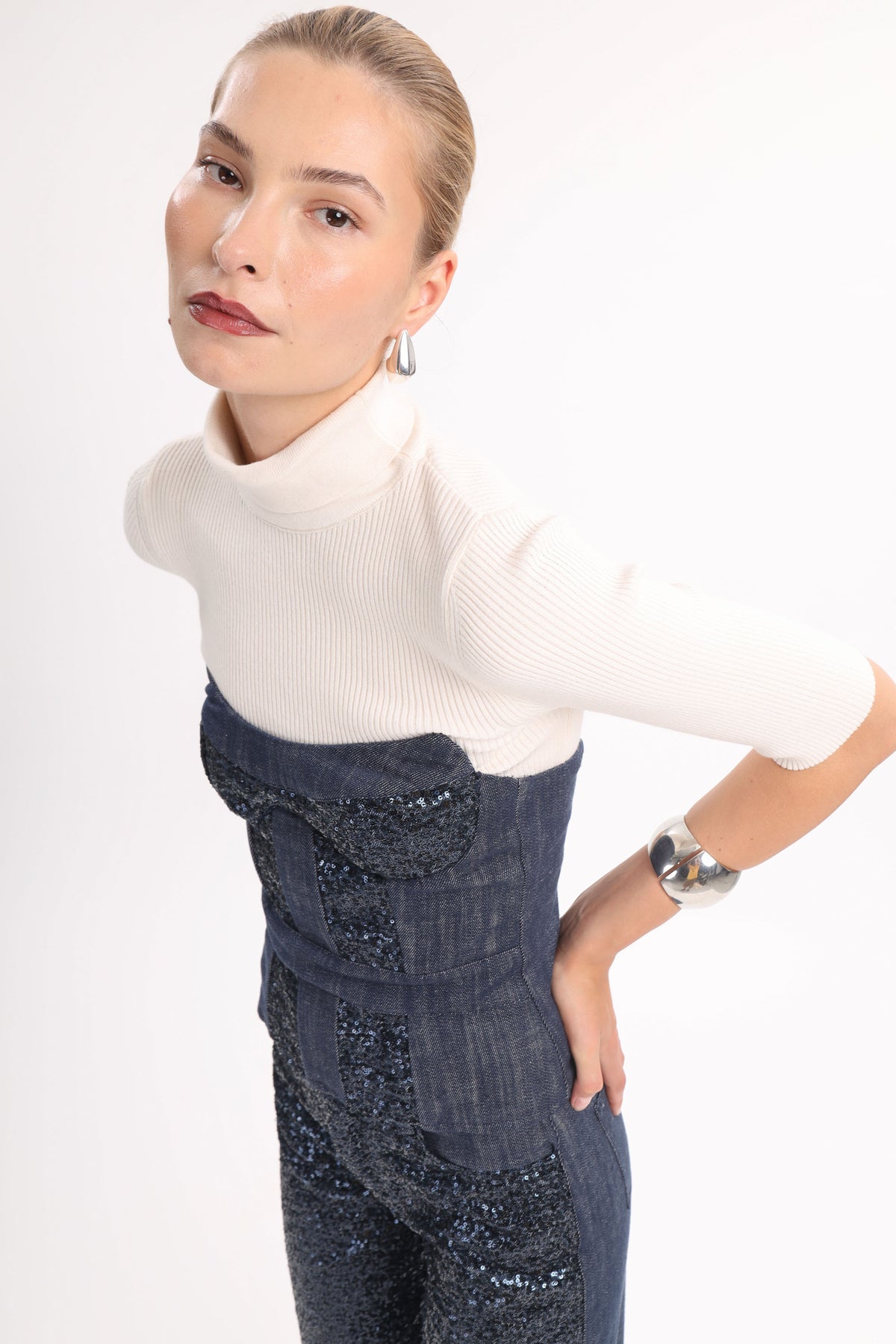 Sequin Denim Pants - MYT Wearables Fall–Winter 2027