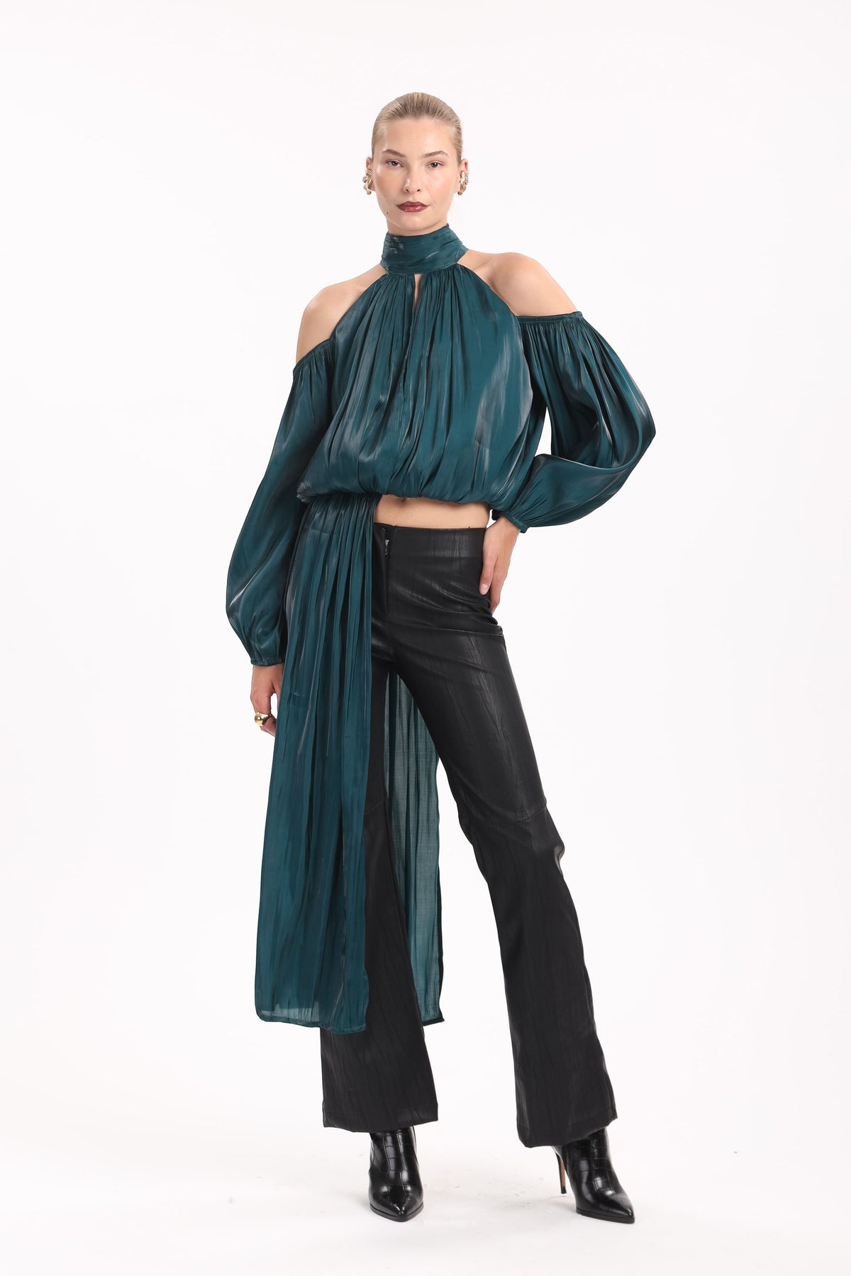 Satin Cold-Shoulder Tunic - MYT Wearables Fall–Winter 2027